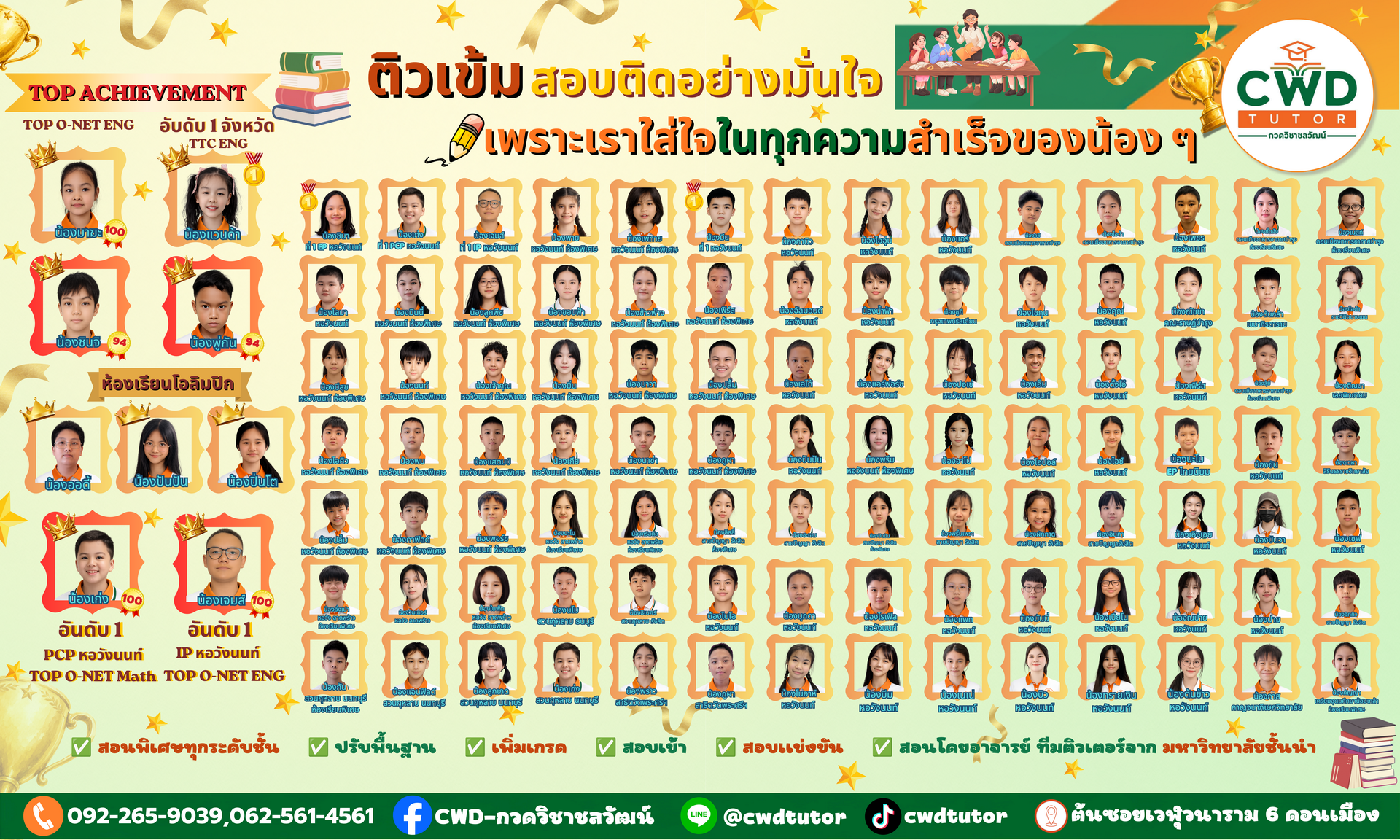 บอร์ดความสำเร็จ CWD Tutor